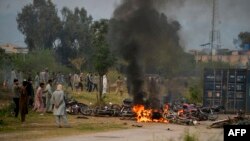 Имран Хандын Исламабаддагы тарапкерлеринин нааразылыгы. 18-март, 2023-жыл. 