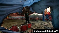 تصویر از محل رویداد انتحاری در منطقه باجور پاکستان 