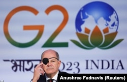 Канцлер Німеччини Олаф Шольц. Нью-Делі, Індія, 10 вересня 2023 року