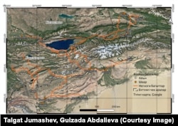 Гүлзада Абдалиева жана Талгат Жумашев түзгөн карта