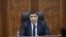 Armenia - Gyumri Mayor Vardges Samsonian chairs a session of the city council, December 13, 2023.