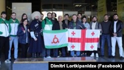 Грузинская делегация в аэропорту Сочи