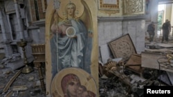 Спасо-Преображенский чиркөөсү, соккудан кийинки көрүнүш.