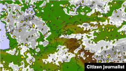 مناطقی که طی ۴۸ ساعت آینده زیر تهدید باران‌های موسمی و بالا آمدن جریان آب خواهند بود. 