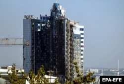 Пошкоджений готель на морському вокзалі в Одесі, 25 вересня 2023 року