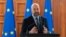 Moldova - European Council President Charles Michel speaks during a news conference in Chisinau, March 28, 2023.