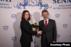 Cьвятлана Ціханоўская і Мілаш Выстырчыл