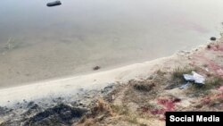 Դոնեցկի Կոնստանտինովկայի ջրամբարներից մեկի ափը, որ ենթարկվել է հարձակման, 24-ը հուլիսի, 2023թ․