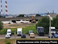 Разбураны будынак царквы «Новае жыцьцё»