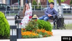 Молодая пара в Грозном (Чечня) 