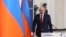 Armenia - Prime Minister Nikol Pashinian arrives for a news conference in Yerevan, March 14, 2023.