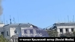 Штаб ЧФ РФ після ракетного обстрілу, 22 вересня 2023 року 