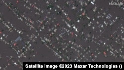 Город Олешки в Херсонской области на левом берегу Днепра полностью затоплен по самые крыши