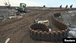 Українські війські 65-ї механізованої бригади на позиціях поблизу Роботиного, 21 лютого 2024 року