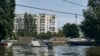 A view of a flooded neighborhood in Kherson, Ukraine, on June 8.