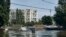 A view of a flooded neighborhood in Kherson, Ukraine, on June 8.