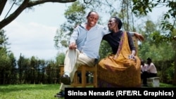 Karenzi Nasson and Margaret Murekatete in Rukara, western Rwanda