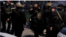 Armenia - Members off a special security force are seen outside a police station in Yerevan, March 24, 2024.