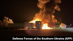 Орус армиясынын Украинанын Измаил портуна дрон менен жасаган чабуулунун кесепети. Архивдеги сүрөт.