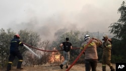 Мешканців селищ Палеоварвасаїна, Карутес, Стрефі та Сміла рятувальники закликали під час евакуації рухатися в бік Стародавньої Олімпії
