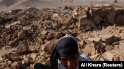 ویرانی های ناشی از زلزله در ولسوالی زنده جان ولایت هرات