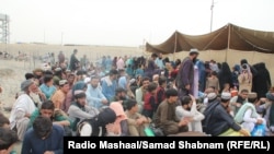 مهاجران افغان که به گونه اجباری از پاکستان اخراج شده اند در منطقه چمن