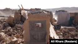 گوشه یی از یک روستای زلزله زده در ولایت هرات 