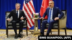 ԱՄՆ պետքարտուղար Էնթոնի Բլինքեն և Թուրքիայի ԱԳ նախարար Հաքան Ֆիդան, արխիվ