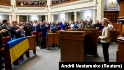 Голова Єврокомісії Урсула фон дер Ляєн під час свого останнього візиту до України, 4 листопада 2023 року 