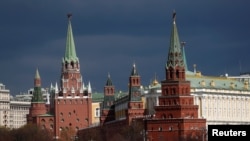 Russia - A view shows the Kremlin in Moscow, April 20, 2020.