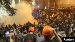 Протест в Тбилиси против рассматриваемого парламентом проекта об «иноагентах»  