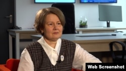 Gabriela Scutea, în timpul unei interviu acordat Europei Libere.