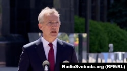 Ուկրաինա - ՆԱՏՕ-ի գլխավոր քարտուղար Յենս Ստոլտենբերգը ելույթ է ունենում Կիևում, 29-ը ապրիլի, 2024թ.