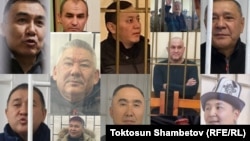 Кемпир-Абад боюнча абакта жаткан 11 кишинин сүрөтү. Коллаж. 