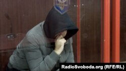 На фото один із фігурантів справи Андрій Колотило на початку судового засідання про обрання йому запобіжного заходу. Київ, 18 січня 2023 року