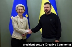 Урсула фон дер Ляйен и Владимир Зеленский