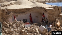 خانه های ویران شده از زلزله در ولسوالی زنده جان ولایت هرات