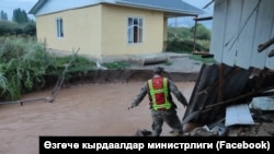 Ысык-Көлдөгү сел каптаган үйлөрдүн бири. 18-август, 2024