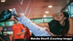  مهدیه شریفی، عضو پیشین تیم ملی تکواندوی بانوان افغانستان