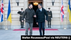 Президент України Володимир Зеленський і прем’єр-міністр Великої Британії Ріші Сунак, 12 січня 2024 року 