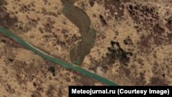 Спутниковые снимки, сделанные в период с 17 января по 11 февраля, показывают масштабы затопления Каракумского канала.