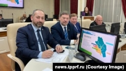 Участники заседания, слева — глава Грузинской диаспоры России Давид Цецхладзе