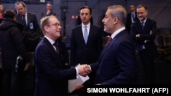 Շվեդիայի և Թուրքիայի ԱԳ նախարարներ Տոբիաս Բիլստրյոմի և Հաքան Ֆիդանի հանդիպումը Բրյուսելում, 29-ը նոյեմբերի, 2023թ.