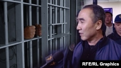 "Кемпир-Абад иши" боюнча камалган журналист Айданбек Акмат уулу сотто.