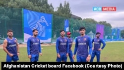 برخی از اعضای تیم کریکت الف افغانستان 