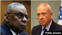 Միացյալ Նահանգների և Իսրայելի պաշտպանության նախարարներ Լլոյդ Օսթինը (ձախից) և Յոավ Գալանտը (աջից) 