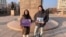 Kazakh activists picket in support of jailed colleagues in Almaty on January 3. 