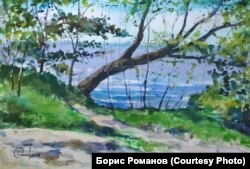 Одна з акварелей Бориса Романова