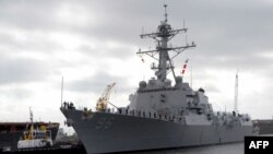 یک کشتی جنگی نیروهای بحری ایالات متحده امریکا. 