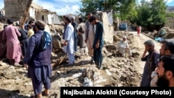 یکی از مناطق آسیب دیده از سیلاب های اخیر در ولایت لوگر 